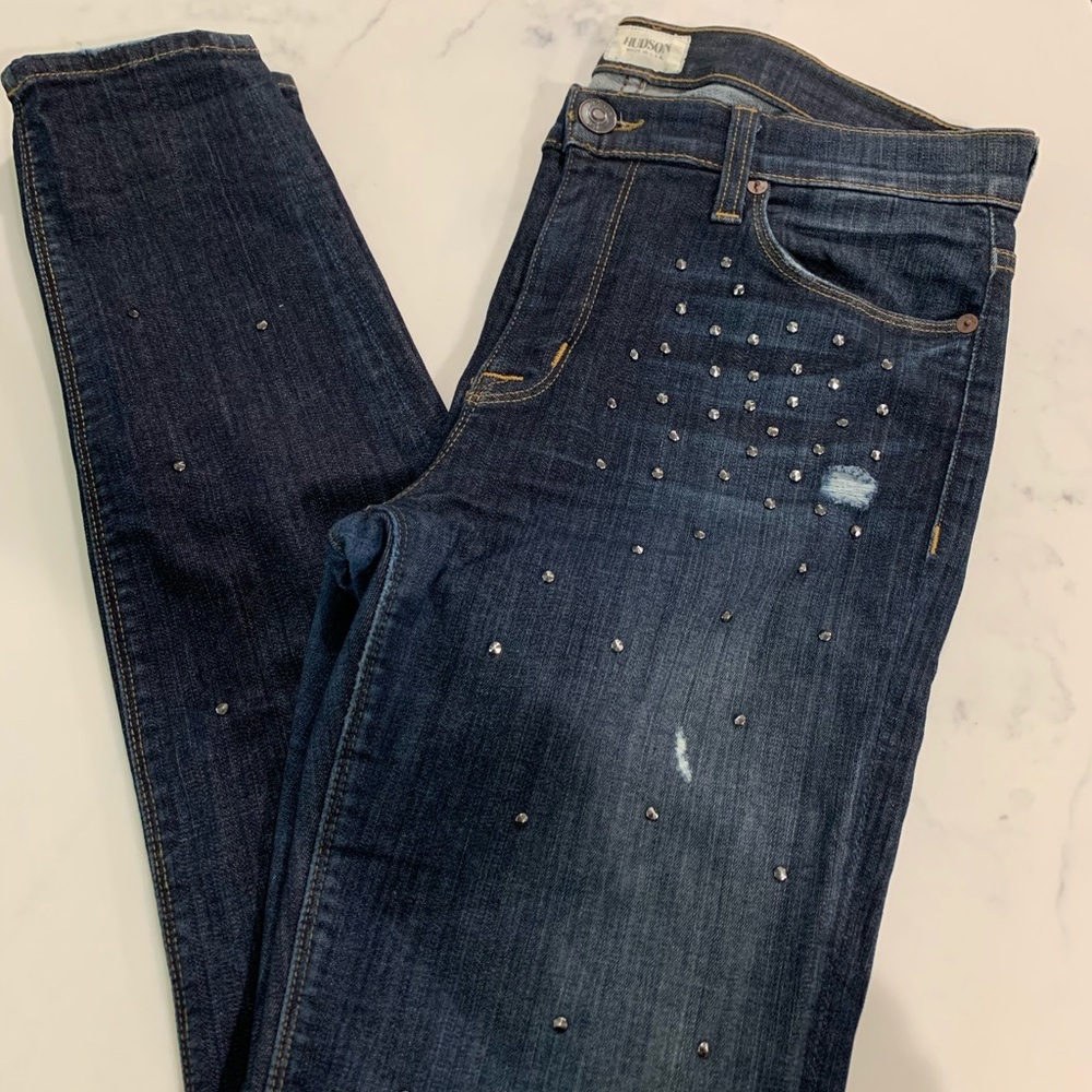 Studded Hudson skinnies